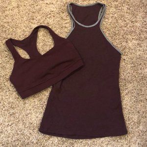Lululemon top & sports bra bundled comb❣️ BURGUNDY